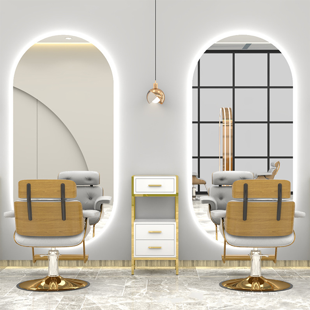 Frameless Mirror 9round Mirror Inner Light Frameless Full Body Mirror Wall Mounted กระจกไฟ LED
