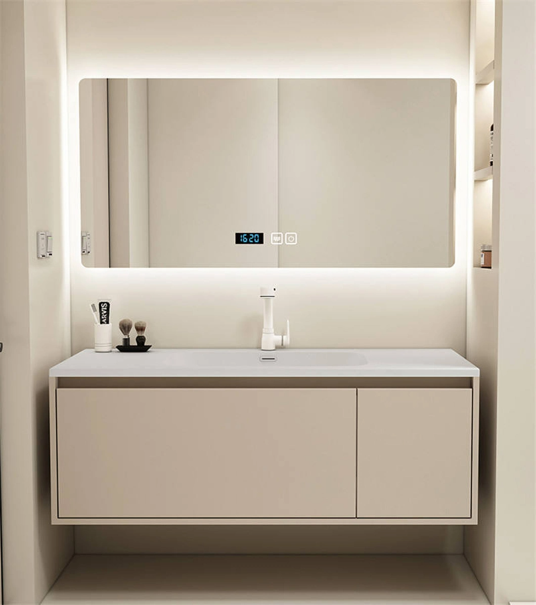 2023 ตู้ห้องน้ำดีไซน์ใหม่กระจกโต๊ะเครื่องแป้งห้องน้ำ American Wood Luxury Bathroom Cabinet Set