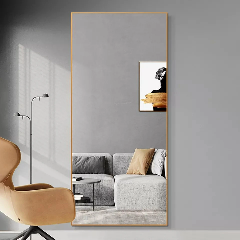 Art Home Hotel Decor ทรงกลม อลูมิเนียม โลหะ ไม้ กรอบกระจกติดผนัง 40 ซม. 50 ซม