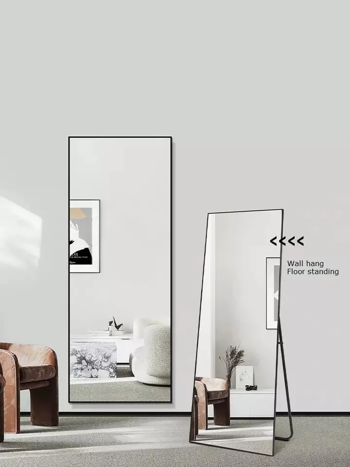 Art Home Hotel Decor ทรงกลม อลูมิเนียม โลหะ ไม้ กรอบกระจกติดผนัง 40 ซม. 50 ซม
