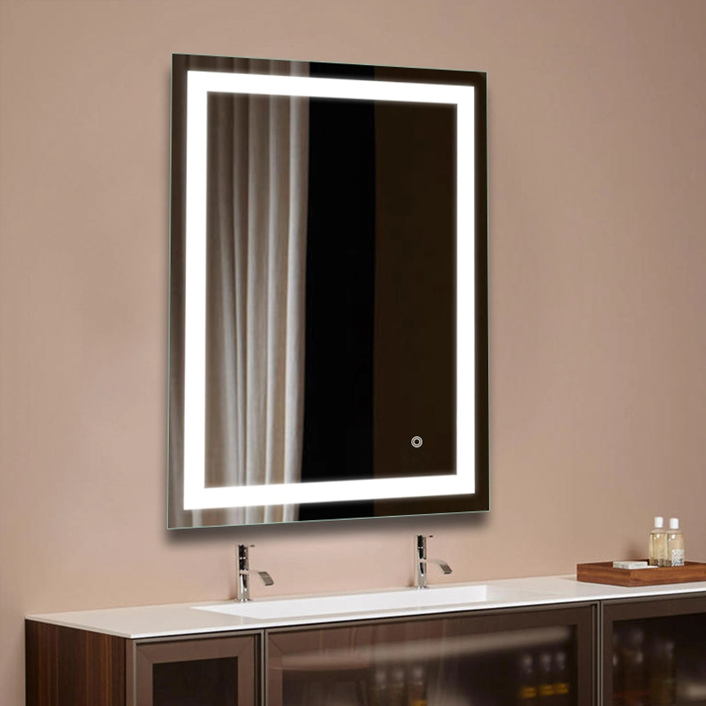 ห้องน้ำ Smart LED Mirror Lighted Vanity Furniture ตกแต่งติดผนังกระจกกระจก Bluetooth กระจกแต่งหน้าตกแต่งบ้าน