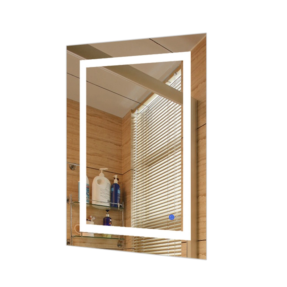 ห้องน้ำ Smart LED Mirror Lighted Vanity Furniture ตกแต่งติดผนังกระจกกระจก Bluetooth กระจกแต่งหน้าตกแต่งบ้าน