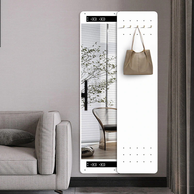 Hole Board กระจกกันระเบิดแบบนอร์ดิกความยาวเต็มตัว Push Pull Hidden Wall-Hanging Fitting Mirror