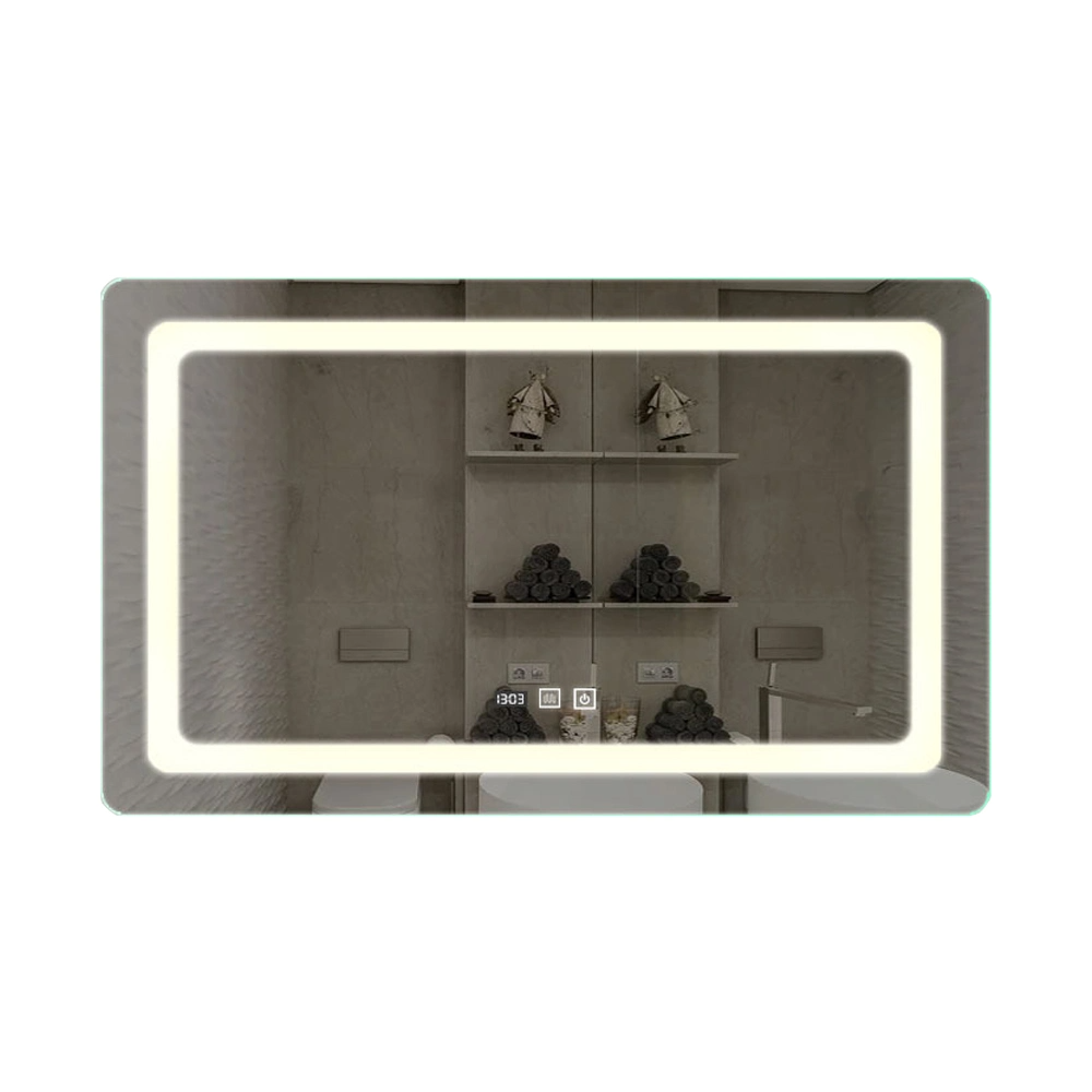 ของตกแต่งบ้านกระจกติดผนังกระจกห้องน้ำกระจกแต่งหน้า Bluetooth LED Smart Mirror Salon Furniture