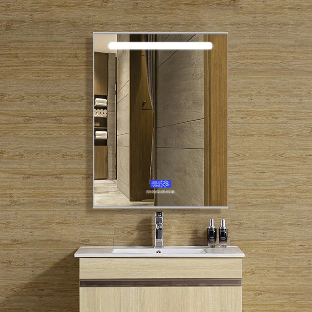 Anti Fog LED Bathroom Smart Mirror พร้อมลำโพง Bluetooth แสดงอุณหภูมิเวลา