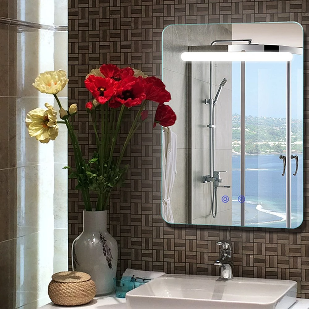 Anti Fog LED Bathroom Smart Mirror พร้อมลำโพง Bluetooth แสดงอุณหภูมิเวลา