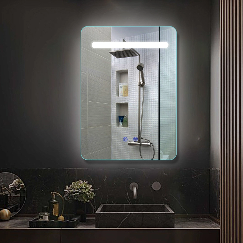 Anti Fog LED Bathroom Smart Mirror พร้อมลำโพง Bluetooth แสดงอุณหภูมิเวลา