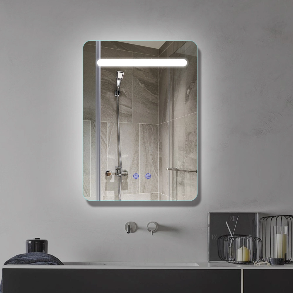 Anti Fog LED Bathroom Smart Mirror พร้อมลำโพง Bluetooth แสดงอุณหภูมิเวลา