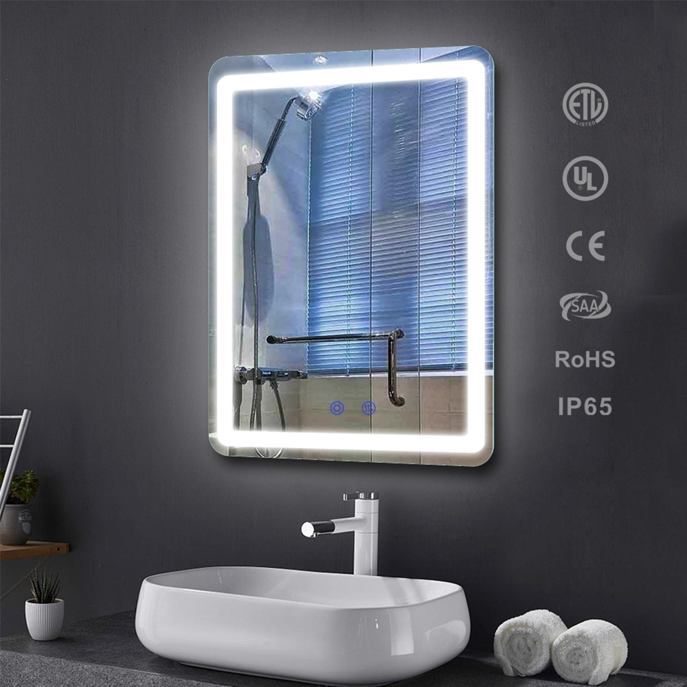 ขายส่งห้องน้ำ Smart Backlit LED Lighted โต๊ะเครื่องแป้งเฟอร์นิเจอร์กระจกติดผนังตกแต่ง
