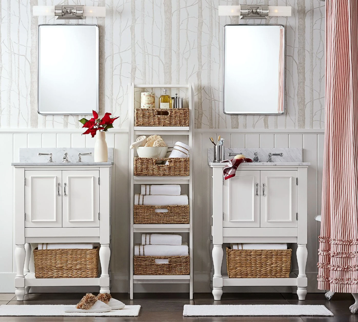 กระจกอาบน้ำ Smart Antifog Vanity Wall Mounted Mirror with Shaving Mirror Bathroom