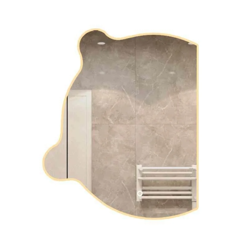 Bear Touch Screen Wave Mirror Toilet Bedroom Creative Irregular Heterotypic Makeup Vanity Mirror