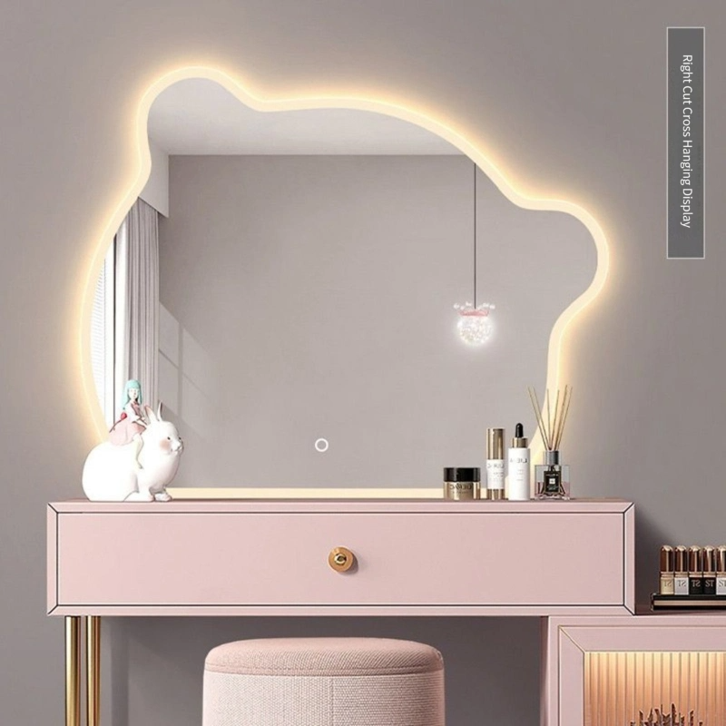 Bear Touch Screen Wave Mirror Toilet Bedroom Creative Irregular Heterotypic Makeup Vanity Mirror