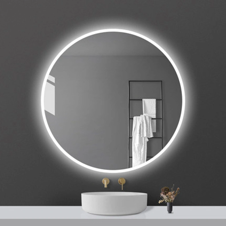 Modern Home Frameless Round Backlit LED Lighted Bathroom Mirror กระจกห้องน้ำตกแต่งผนัง