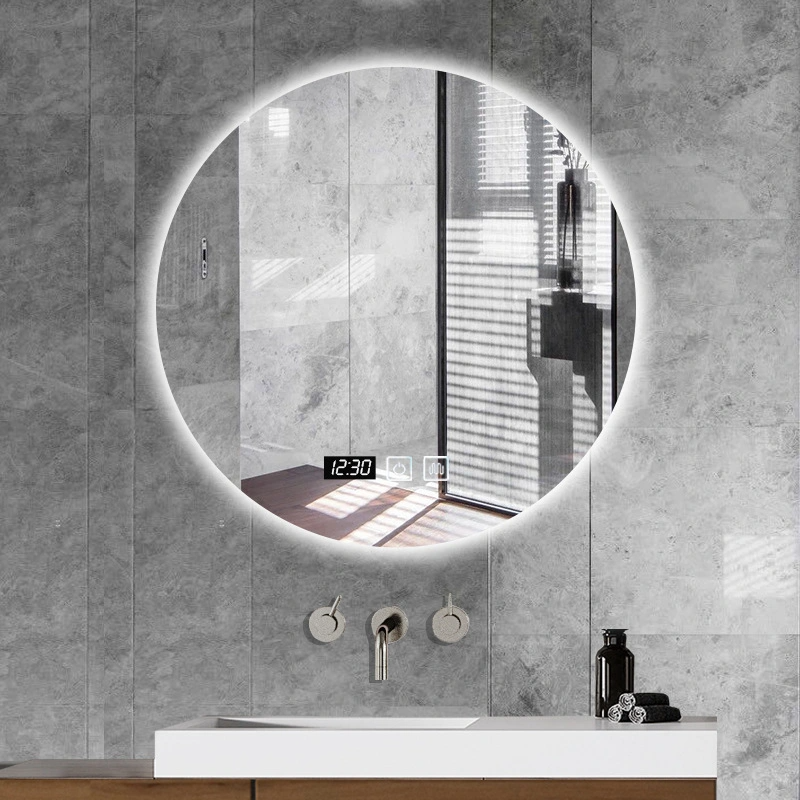 Modern Home Frameless Round Backlit LED Lighted Bathroom Mirror กระจกห้องน้ำตกแต่งผนัง