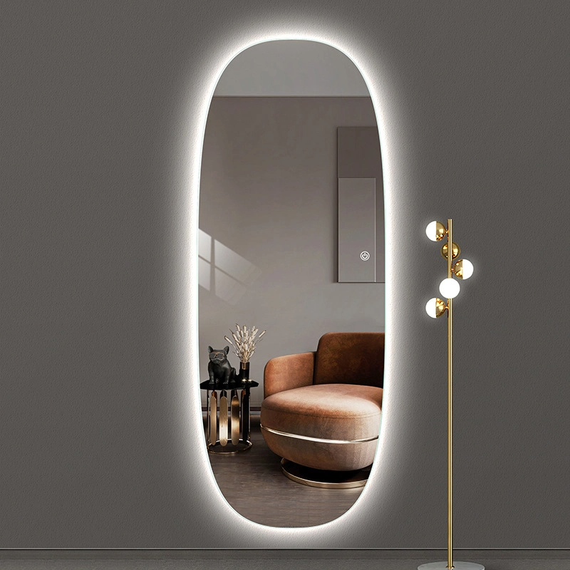 กระจกติดผนัง LED ตกแต่งร้านขายเสื้อผ้า ห้องลอง กระจกสามมิติอัจฉริยะเต็มตัว